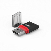 Картридер RITMIX CR-2010, черный, USB 2.0, microSD (1/120) (15119266)
