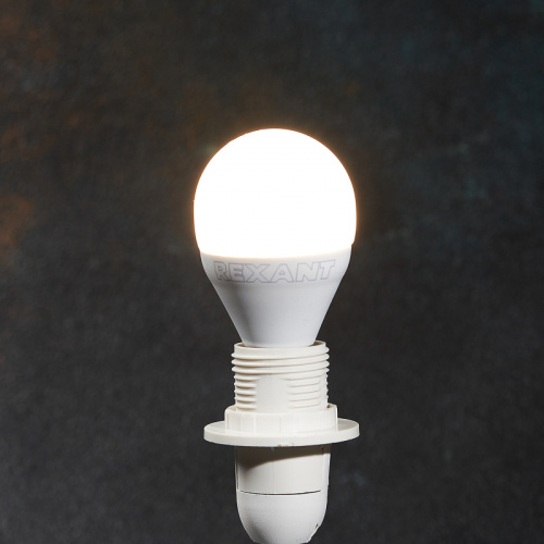Лампа светодиодная REXANT Шар (GL) 11,5 Вт E14 1093 лм 2700 K теплый свет (1/10/100) (604-041) фото 2