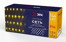 Гирлянда светодиодная ЭРА ENOS-01B Сеть 1 2м*1 5м теплый свет 24V IP44 (60/720) (Б0041909)