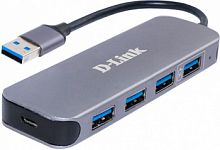 Разветвитель USB 3.0 D-Link DUB-1340/D1A 4порт, серый
