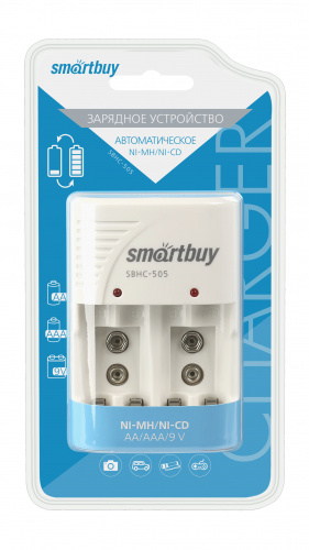 Зарядное устройство SMARTBUY 505 (пустое, АА, ААА, 9V) (1/80) (SBHC-505)