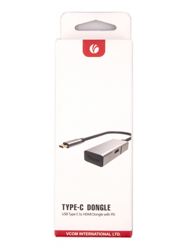 Aдаптер USB 3.1 Type-Cm --> HDMI A(f) , 4K@60Hz, PD charging, Aluminum Shell, VCOM <CU452> (1/72) фото 6