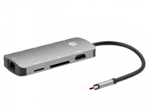 USB-концентратор USB3.1 Type-CM-->HDMI 4K*60Hz +3USB3.1(10Гбс)+RJ45+TF+SD+PD VCOM <CU4641> (1/125) фото 7
