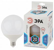 Лампа светодиодная ЭРА STD LED G120-20W-4000K-E27 E27 / Е27 20Вт шар нейтральный белый свет (1/20) (Б0049081)