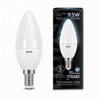 Лампа светодиодная GAUSS Свеча 9.5W 950lm 4100К E14 1/10/100 (103101210)