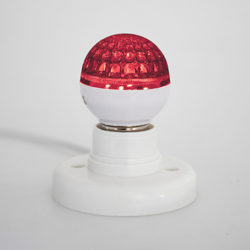 Лампа шар NEON-NIGHT Е27 10 LED Ø50мм красная 24В (постоянное напряжение) (1/100) (405-612) фото 3