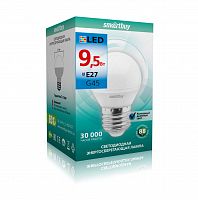 Лампа светодиодная SMARTBUY G45 9,5Вт 6000K E27 (глоб, холодный свет) (1/10)