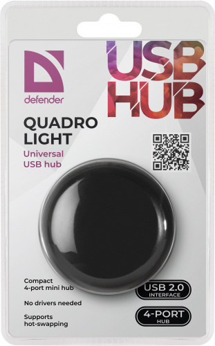 Разветвитель DEFENDER QUADRO Light USB2.0, 4 порта  (1/10) (83201) фото 9