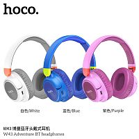 Наушники полноразмерные HOCO W43 Adventure, Bluetooth, 250 мАч, фиолетовый (1/32) (6931474794659)