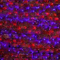 Гирлянда NEON-NIGHT "Сеть" 2,5х2,5м, черный ПВХ, 432 LED Красные/Синие (1/10) (215-033)