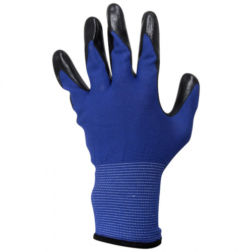 Перчатки хозяйственные PARK EL-N126, размер 9 (L), цв. синий с черным (1/12/120) фото 3