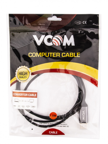 Кабель-адаптер USB 3.1 Type-Cm --> DP(m) 4K@60Hz, 1.8m , Aluminium Shell,VCOM <CU422MC-1.8M> (1/75) фото 5