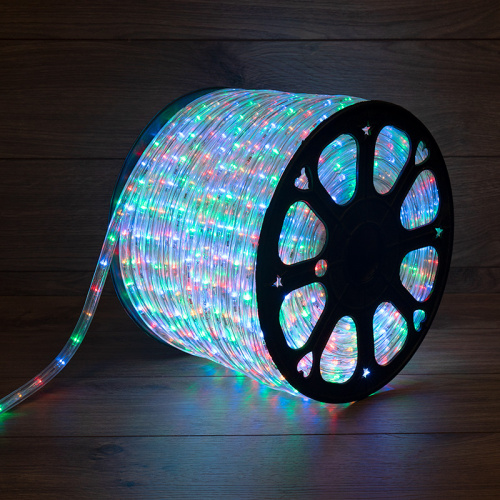 Дюралайт NEON-NIGHT LED, свечение с динамикой (3W) - мульти (RYGB), 36 LED/м, бухта 100м (100/100)