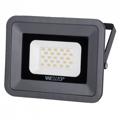 Прожектор светодиодный WOLTA WFLY-20W/06 20Вт 3000K IP65 1800лм серый 150x145/110x27 1/20