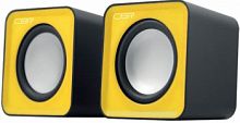 Акустическая система 2.0, CBR CMS 90 Yellow,  USB, 2х3 Вт (6 Вт RMS), пластик, 3.5 мм линейный стереовход, регул. громк., кабель 1 м, жёлтый (1/50)