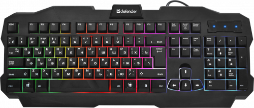 Клавиатура Defender Ultra HB-330L RU, подсветка, черный (1/20) (45330)