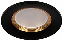 Светильник ЭРА встраиваемый алюминиевый KL107 BK/GD MR16 GU5.3 черный золото (1/100) (Б0061097)