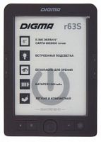Электронная книга Digma R63S 6" E-Ink Carta 800x600 600MHz/4Gb/microSDHC/подсветка дисплея темно-сер