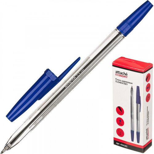 Ручка шариковая Attache Economy Elementary 0, 5мм синий ст. (20)