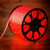 Дюралайт NEON-NIGHT LED, постоянное свечение (2W) - красный, 30 LED/м, бухта 100м (100/100)