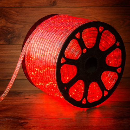 Дюралайт NEON-NIGHT LED, постоянное свечение (2W) - красный, 30 LED/м, бухта 100м (100/100)