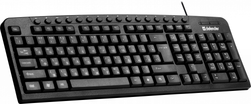 Клавиатура Defender Focus HB-470 RU, USB, мультимедиа, проводная, черный (1/20) (45470) фото 4