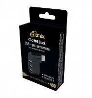 Разветвитель RITMIX CR-2301, черный, USB 2.0, 3 порта (1/100) (80000848)