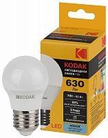 Лампа светодиодная KODAK P45-7W-840-E27 E27 / Е27 7Вт шар нейтральный белый свет (1/100) (Б0057615)