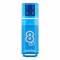 Флеш-накопитель USB  8GB  Smart Buy  Glossy  синий (SB8GBGS-B)