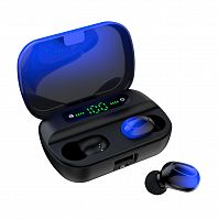 Внутриканальная TWS Bluetooth-гарнитура Smartbuy i500,Touch, пауэрбанк 2800мАч, черн-синяя(SBH-3022)