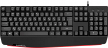 Проводная клавиатура Defender Atom HB-546 RU,черный,104+FN,1.8м, черный (1/20) (45546)