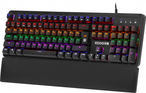Клавиатура механическая игровая Defender Reborn GK-165DL RU,anti-ghost,радужная, черный (45165) фото 5