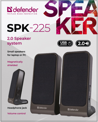 Активная система DEFENDER, 2.0, SPK-225, USB (1/60) (65220) фото 9