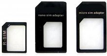 Адаптер SIM DREAM 3 в 1, чёрный (nano/micro/mini)