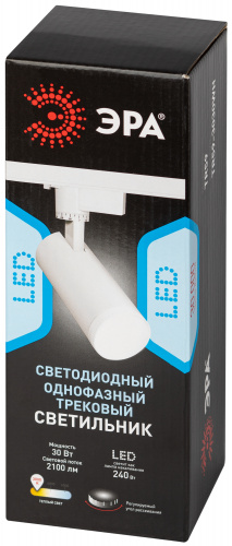 Трековый светильник однофазный ЭРА TR59 - 3030 WH светодиодный 30Вт 3000К белый (1/30) (Б0054445) фото 7