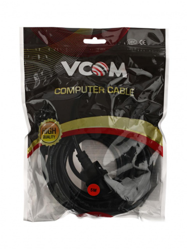 Кабель компьютер --> розетка 220V ( угловая Евровилка) <VDE> 3G*0,75mm2 VCOM <CE021-CU0.75-5> , 5,0м (1/20) (CE021-CU0.75-5M) фото 3