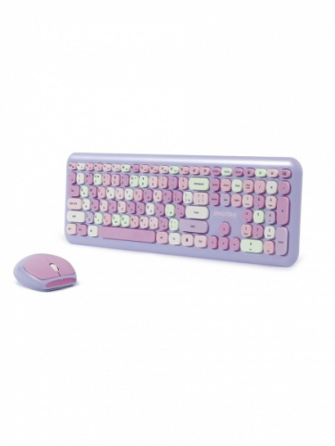 Комплект беспроводной Клавиатура + Мышь SMARTBUY 666395 (SBC-666395AG-V), фиолетовый (1/10) фото 3
