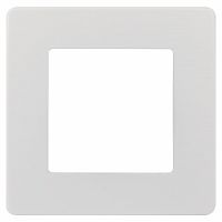 Рамка для розеток и выключателей ЭРА Серия 12 12-5101-01 на 1 пост, Сатин, белый (1/20/200)