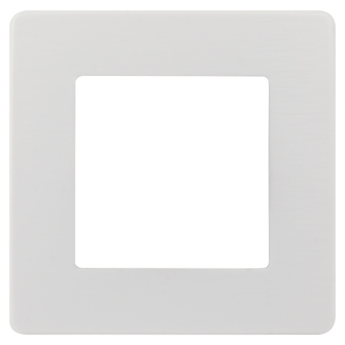 Рамка для розеток и выключателей ЭРА Серия 12 12-5101-01 на 1 пост, Сатин, белый (1/20/200)