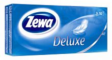 Платки носовые Zewa Deluxe 3-слойн. белый (упак.:10пач) (51174)