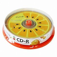 Диск Smartbuy CD-R 80min 52x Fresh-Orange CB-25 (250)