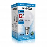 Лампа светодиодная SMARTBUY P45 12Вт 6000K E14 (холодный свет) (1/10/100) (SBL-P45-12-60K-E14)