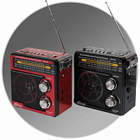 Радиоприёмник RITMIX RPR-202, ФМ/АМ/СВ(ФМ: 88-108 МГц),раз наушн,разUSB/CD/microCD,встр фонарь,MP3, красный (1/20) (15118466)