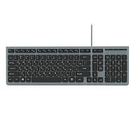 Клавиатура проводная RITMIX RKB-400 Grey Slim, серая (1/20) (80000596)