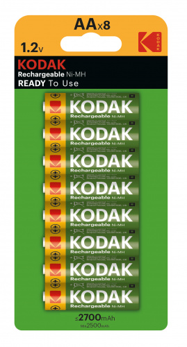 Аккумулятор KODAK  HR6-8BL 2700mAh (8/48/384/16128) (Б0056005)