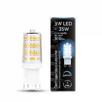 Лампа светодиодная GAUSS G9 AC185-265V 3W 4100K 1/20/200 диммируемая (107309203)