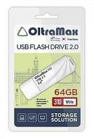 Флеш-накопитель USB  64GB  OltraMax  310  белый (OM-64GB-310-White)