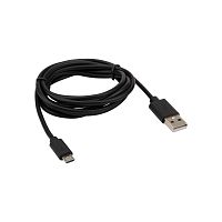 Кабель USB-micro USB/PVC/black/1,8m/REXANT (10/100) (18-1164-2)