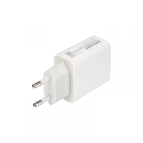 Сетевое зарядное устройство REXANT USB-A+USB-C адаптер, 18W белое (1/30) (18-2216) фото 5