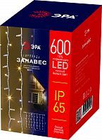 Гирлянда ЭРА светодиодная ERAPS-SK1 занавес 2x3 м тёплый белый свет 600 LED (1/2) (Б0051892)